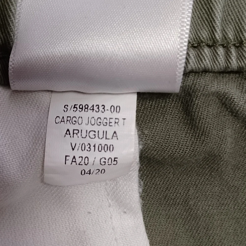 Old Navy Cargo Jogger Men L Green Arugula Pull On Elastic Waist 6 Pockets 598433